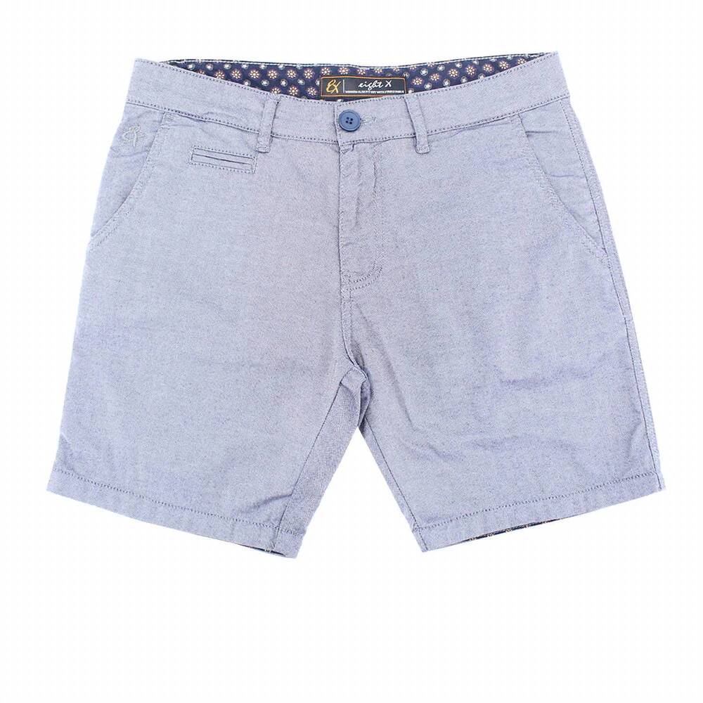 NEW EIGHT X men's slim fit textured shorts in grey